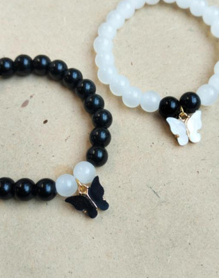 Janki. Crystal Crystal Silver Coated Bracelet Set(Pack of 2)