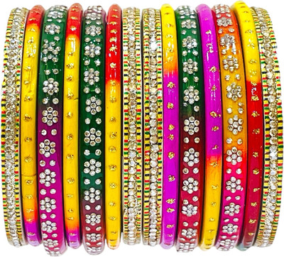 Poonam Fashion Lac Bangle Set(Pack of 14)