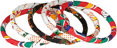 Soundarya boutique Fabric Bangle Set(Pack of 4)