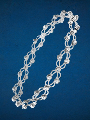 RKB SALES Alloy Cubic Zirconia Silver Bracelet