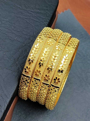 gb creation Brass Gold-plated Bangle Set(Pack of 4)