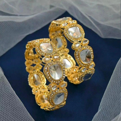 Fem zone Alloy Crystal Bangle Set
