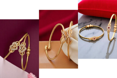 Hetshree Brass Diamond Gold-plated Bangle(Pack of 6)
