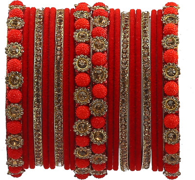ZINEKA Metal Zircon Gold-plated Bangle Set(Pack of 20)