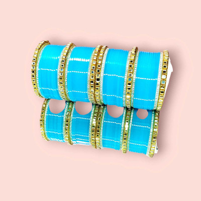 bkk Plastic Crystal Bangle Set(Pack of 10)