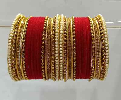 Rudra Metal Beads Gold-plated Bangle Set(Pack of 36)