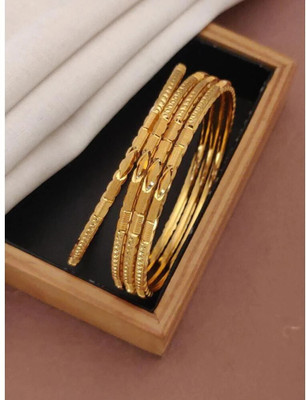 Dharti Ent Copper Gold-plated Bangle Set(Pack of 4)