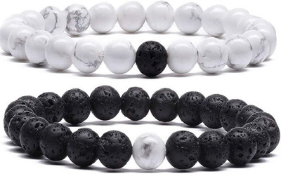 HouseOfCommon Stone Beads Bracelet(Pack of 2)