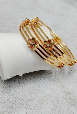 Shree Enterprise Brass Gold-plated Bangle Set(Pack of 2)
