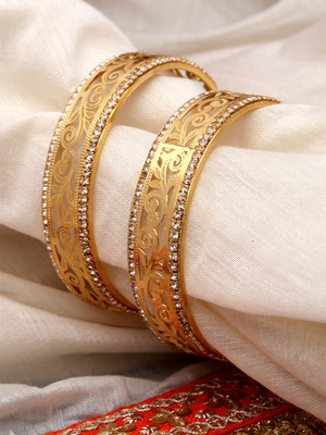 Sanjog Alloy Gold-plated Bangle Set(Pack of 2)