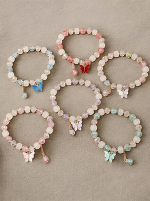ELCETRATD JEWELLERY Alloy Gold-plated Charm Bracelet(Pack of 6)
