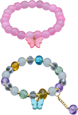 SIMPLESALES Crystal Crystal Charm Bracelet(Pack of 2)