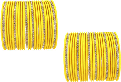 Zulka Get Your Traditions Metal Zircon Bangle Set(Pack of 52)