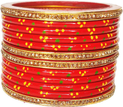 Anshi Creations Lac Bangle Set(Pack of 12)