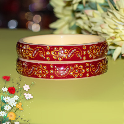 Anshi Creations Plastic Gold-plated Shakha Pola(Pack of 2)