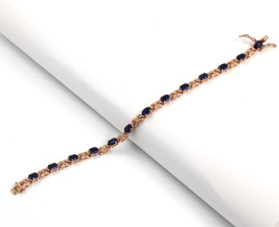 Tami Sterling Silver Sapphire Gold-plated Bracelet