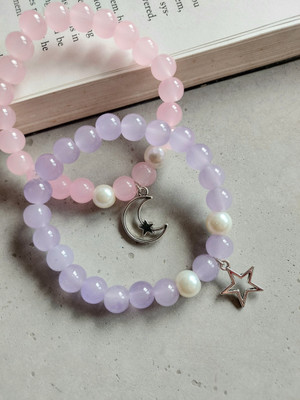 OCTAGON HUB Stone, Glass Beads, Crystal Bangle Set(Pack of 2)
