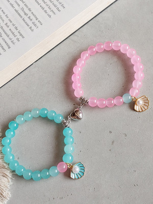 Icandies Stone, Crystal, Glass Beads Bracelet(Pack of 2)