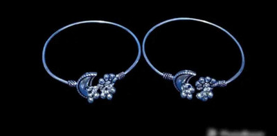 rk multy store Brass Silver Bangle Set(Pack of 2)