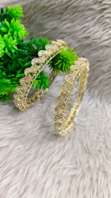 DR ENTERPRISE Alloy Gold-plated Bangle Set(Pack of 2)