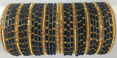 RIJB Glass Beads Bangle Set(Pack of 34)