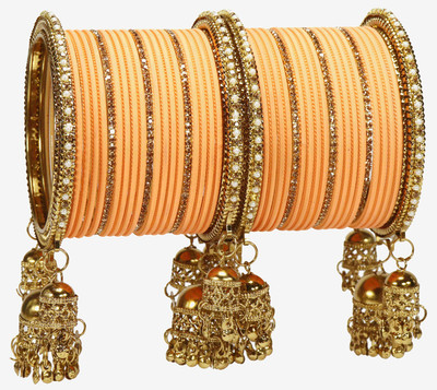 ZINEKA Metal Zircon Gold-plated Bangle Set(Pack of 42)