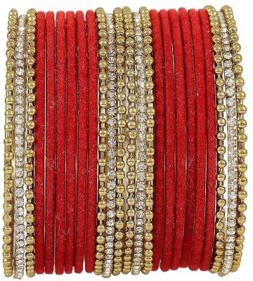 ZULKA Metal Zircon Gold-plated Bangle Set(Pack of 10)