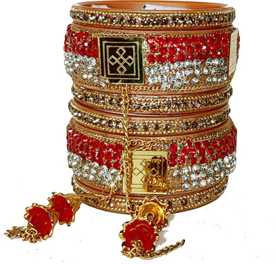affordee Alloy Cubic Zirconia, Rhinestone Bangle Set(Pack of 6)