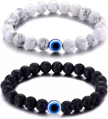 SUKHAD Evil Eye Beads Bracelet Set(Pack of 2)