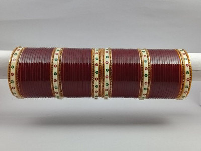 OJHA Plastic Cubic Zirconia Bangle Set(Pack of 66)