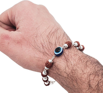 PLUYBaba Samagri Rudraksha, Evil Eye Silver Kada