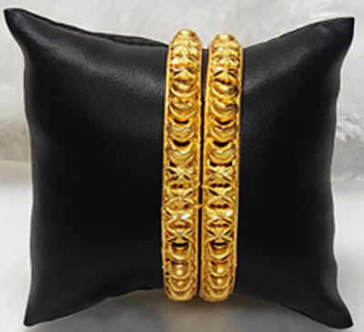 RoyalGold Brass Gold-plated Bangle(Pack of 2)