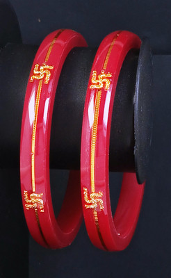 VIVEKANANDA SHOP Plastic Gold-plated Bangle Set(Pack of 2)