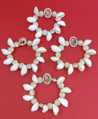 GURU JI CREATION Shell, Crystal Bracelet Set(Pack of 4)