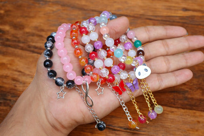 ELCETRATD JEWELLERY Alloy Gold-plated Charm Bracelet(Pack of 6)