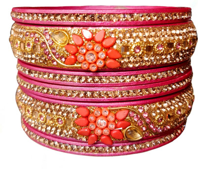RADHIKAA FASHIONS Lac Crystal Bangle Set(Pack of 6)