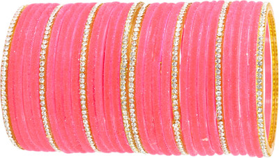 ZULKA Glass Zircon Bangle Set(Pack of 32)