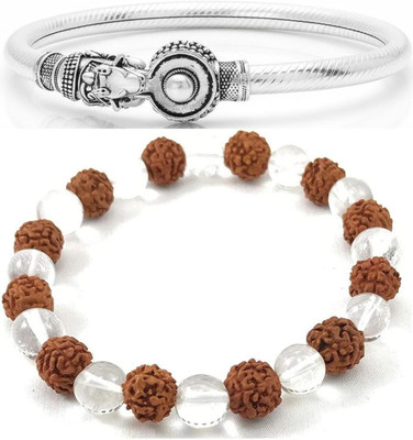 IKONKARR Silver, Crystal, Sterling Silver Bracelet(Pack of 2)