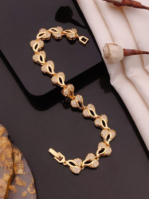 Shreeji imitation Alloy Cubic Zirconia Gold-plated Bracelet