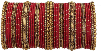LYBASHINE Metal, Brass Beads Bangle Set