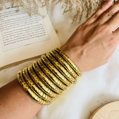 Priductegy Metal Gold-plated Bracelet Set