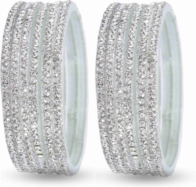 Aleen Glass Zircon Bangle Set(Pack of 12)