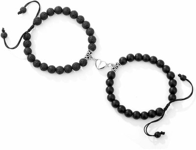 P R Production Stone, Plastic Rhodium Bracelet Set(Pack of 2)