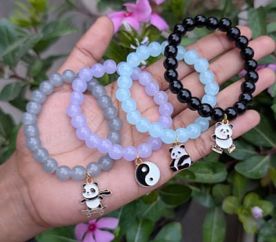 Sividya Glass Charm Bracelet(Pack of 4)