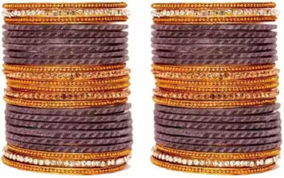 RADHA MOHAN EMPIRE Fabric, Glass Bangle Set(Pack of 48)