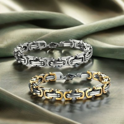 Jewelgenics Alloy Sterling Silver Bracelet Set(Pack of 2)