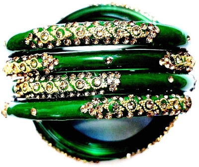 Diksha Glass Crystal Bangle Set(Pack of 8)