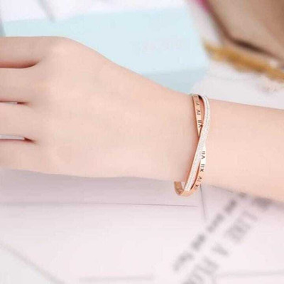 Miraclewood Alloy Cubic Zirconia, Diamond Gold-plated Bracelet