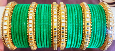 DEEPAK Metal Beads Bangle Set(Pack of 2)