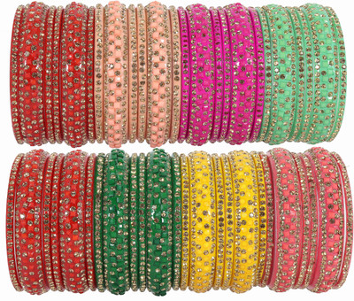 HOMOZE Plastic Beads, Zircon Bangle Set(Pack of 48)